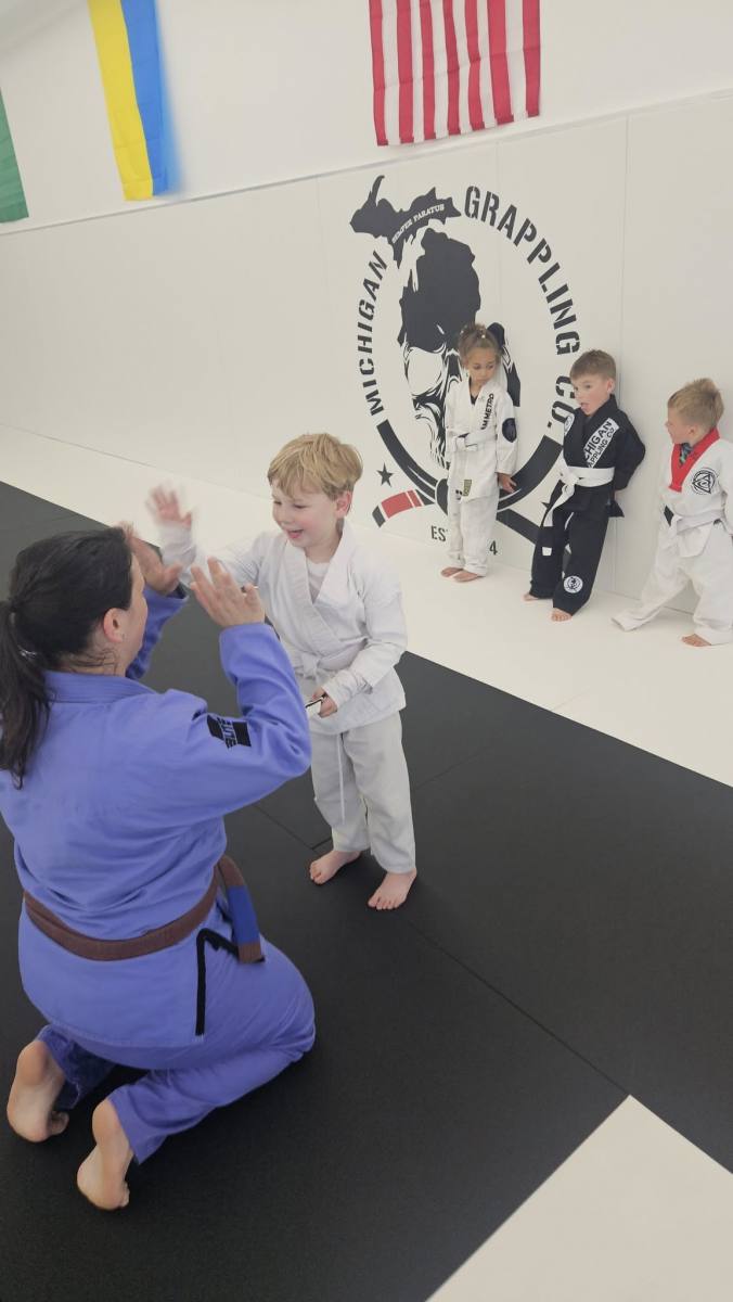 Little champs · high-five